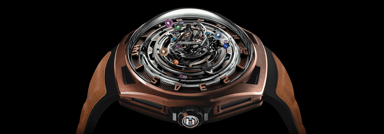 HYT's New Conical Tourbillon Dazzles with Sapphires and Fluidic Animation