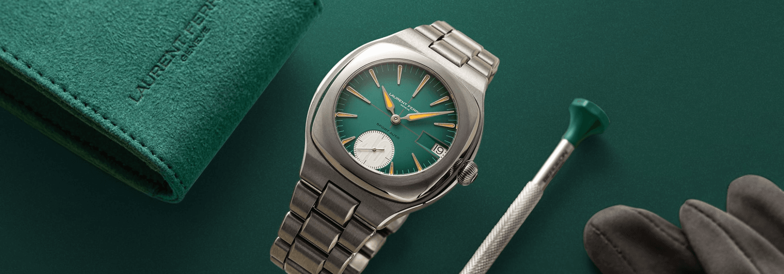 Laurent Ferrier Upgrades Its Série Atelier Collection With The Lunch Of Sport Auto 40 With A Green Dial