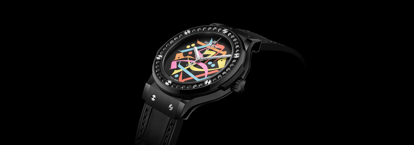 Dubai Watch Week 2023: Hublot And Ahmed Seddiqi & Sons Collaborate With Calligraphist Wissam Shawkat For The New Classic Fusion Black Magic Pieces