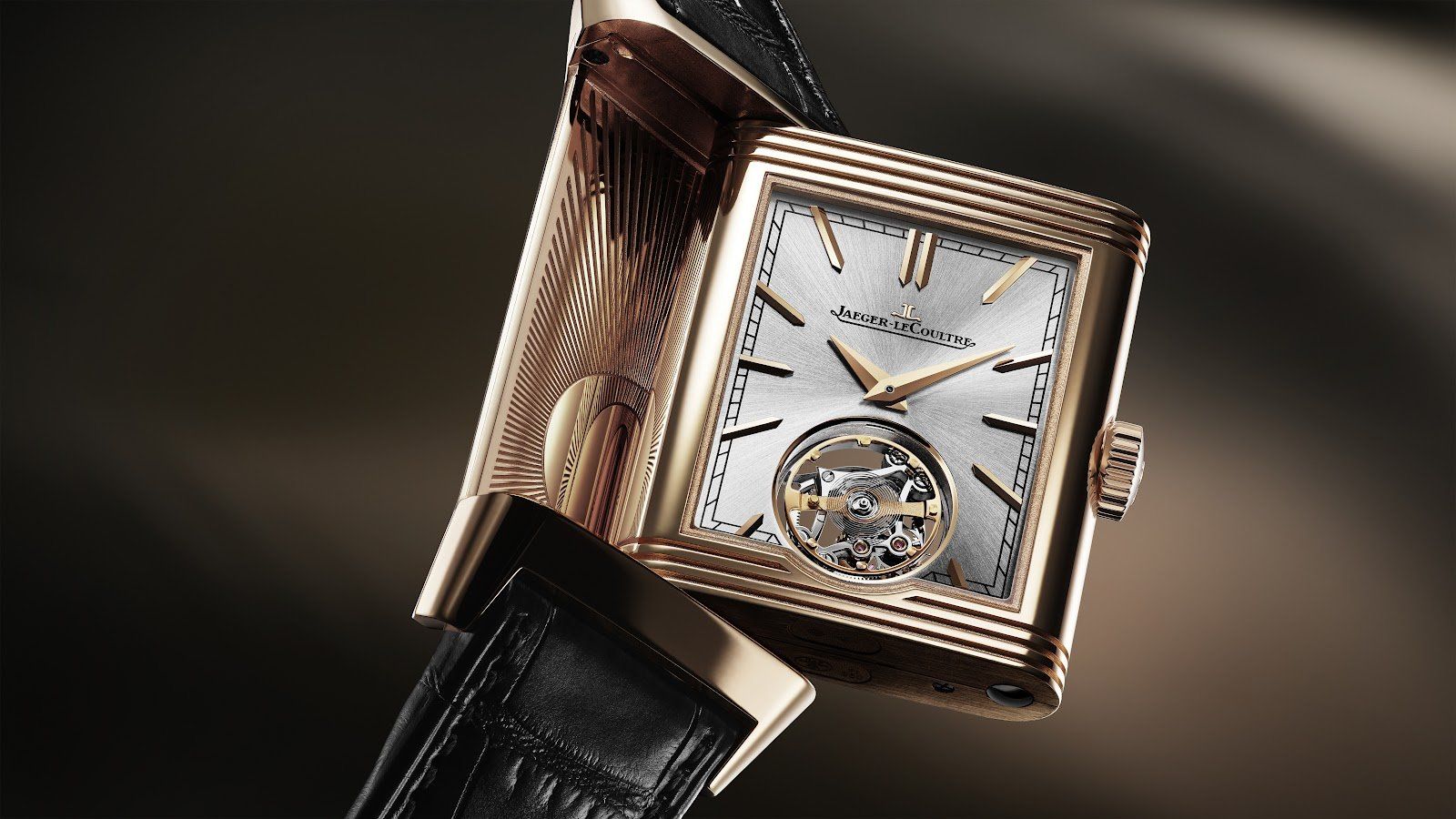 Jaeger-LeCoultre Reverso Tribute Duoface Tourbillon In Pink Gold