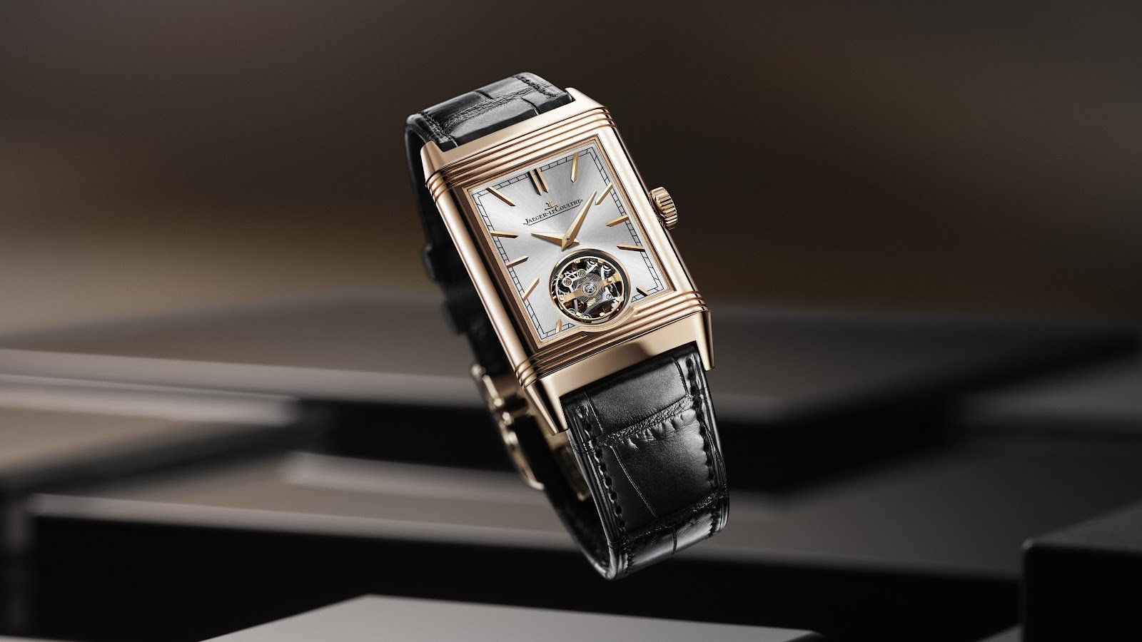 Jaeger-LeCoultre Reverso Tribute Duoface Tourbillon In Pink Gold