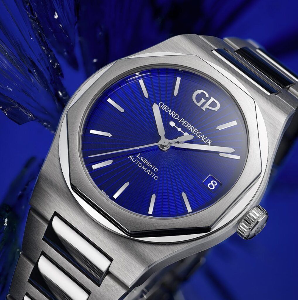 New Launch - Girard Perregaux Laureato 42 mm Eternity Edition in Blue & Green at Dubai Watch Week 2021