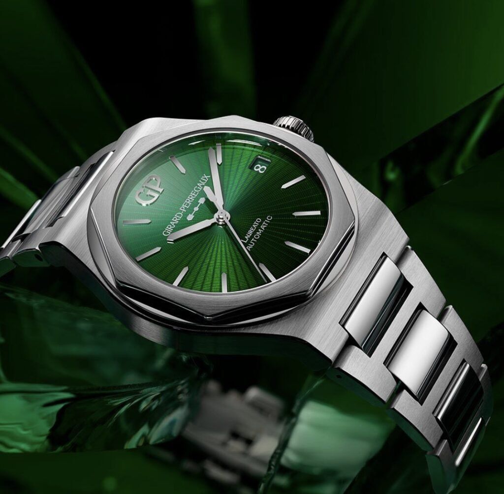 New Launch - Girard Perregaux Laureato 42 mm Eternity Edition in Blue & Green at Dubai Watch Week 2021