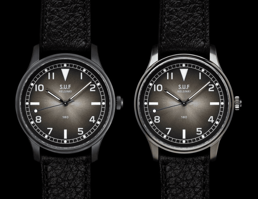 S.U.F Helsinki 180N ”Noki” 25x Steel with silver Fume dial + 25 x in DLC steel!