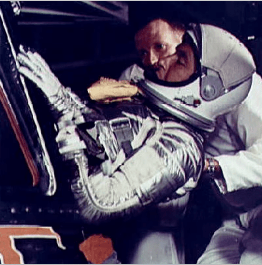 In 1962 astronaut Wally Schirra wore the Speedmaster during his Mercury-Atlas 8 mission