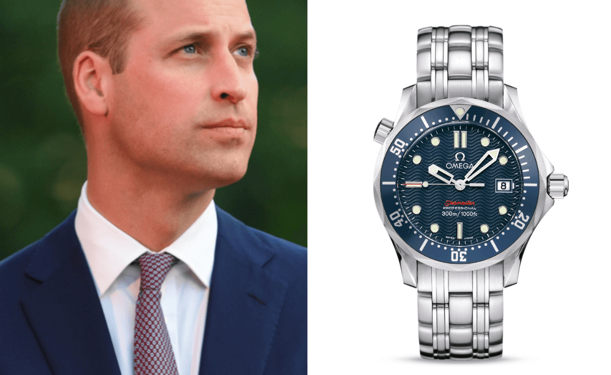 The Prince of Wales, William owns an Omega Seamaster Professional 300M, source - royal.uk
