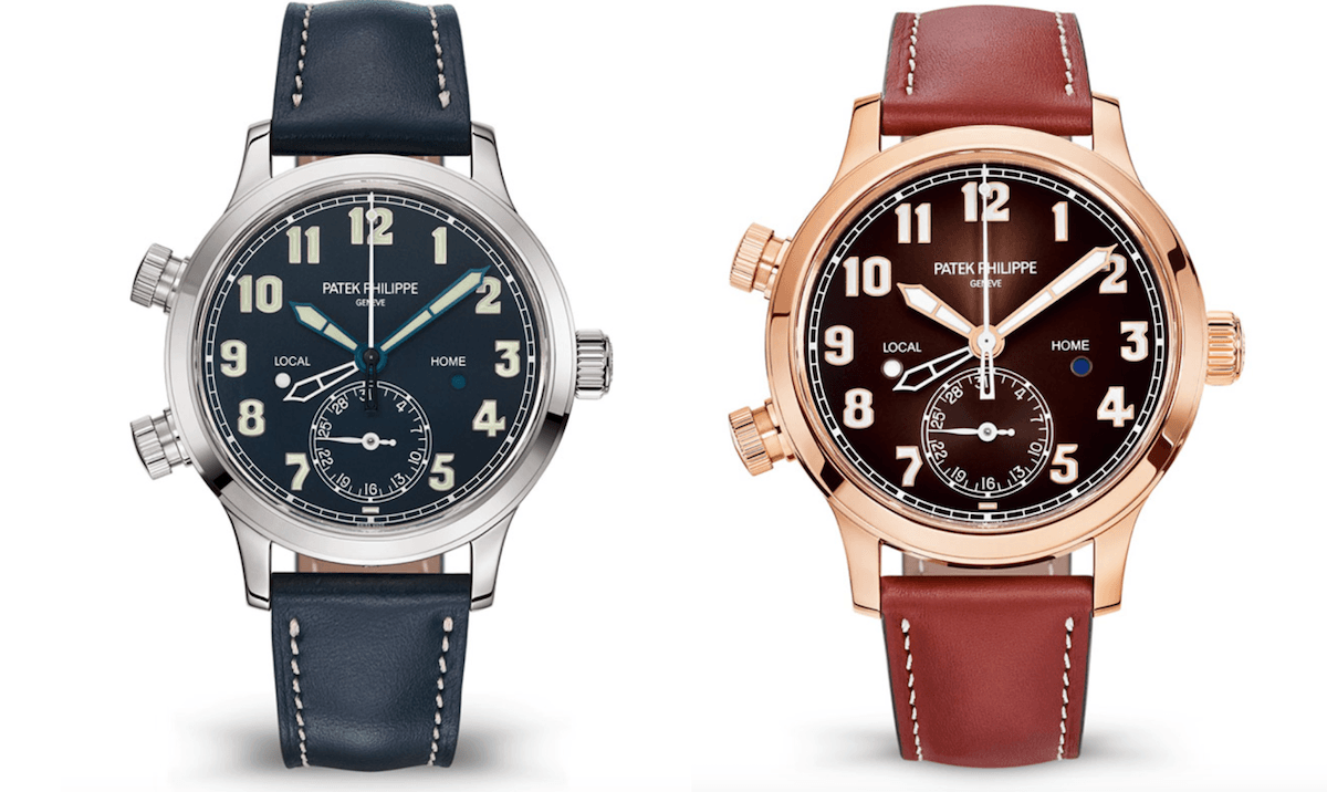 Patek Philippe Calatrava Pilot’s Watch Travel Time Reference 7234G-001 and 7234R-001