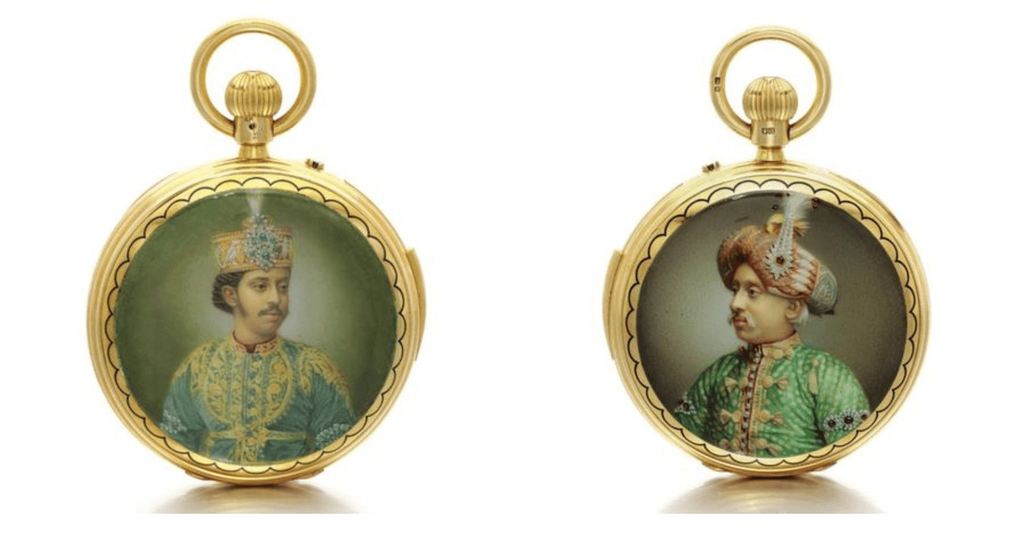 Charles Frodsham pocket watches from 1890 commissioned by royal nobility, made in 18k gold with a minute repeater function 