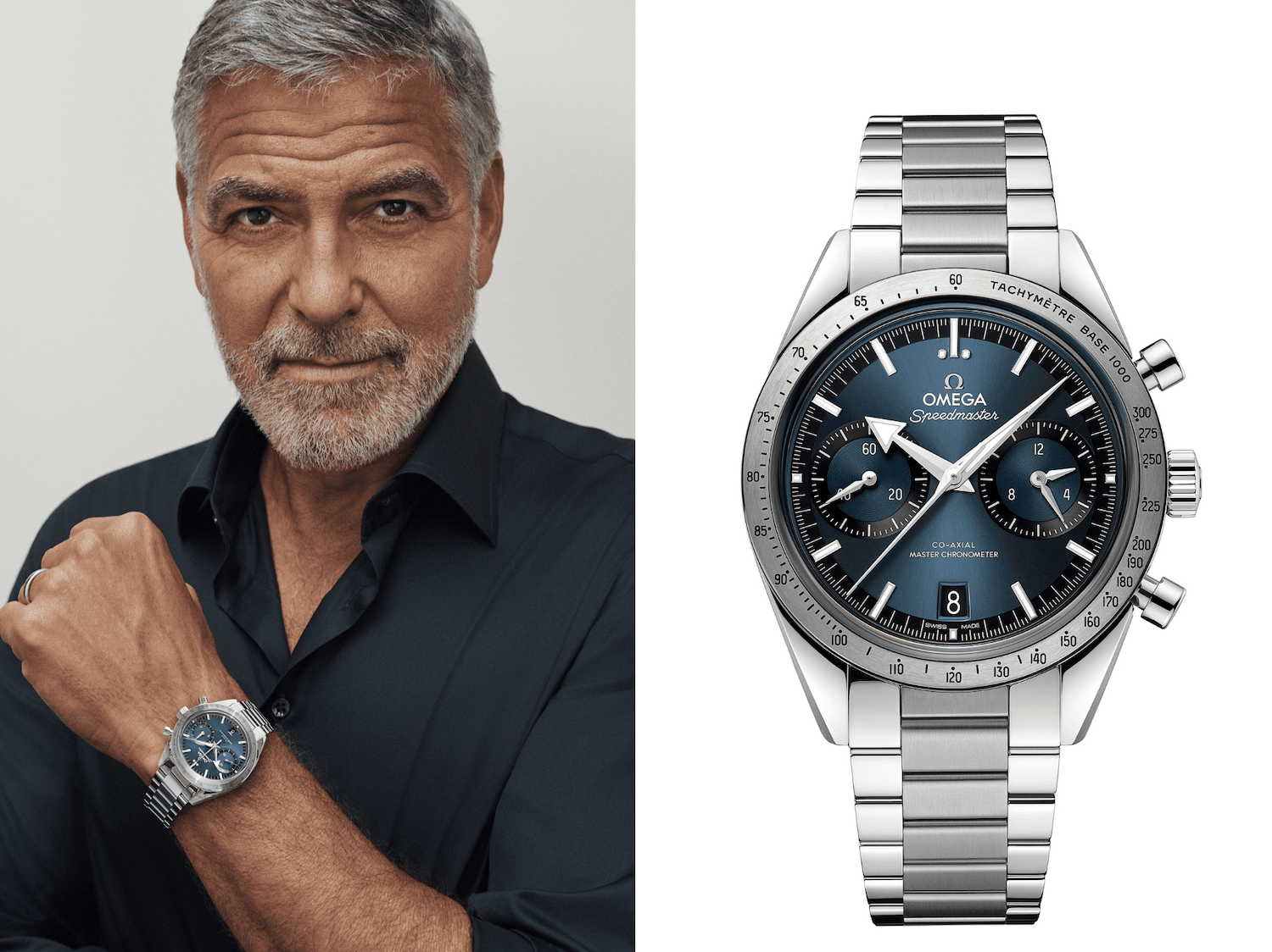 George Clooney Omega’s New Speedmaster ‘57