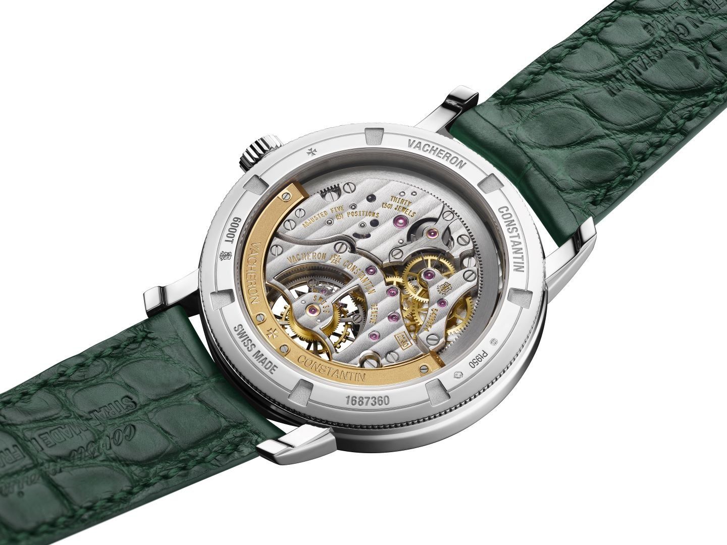 Traditionelle Tourbillon Sunburst Green Caseback