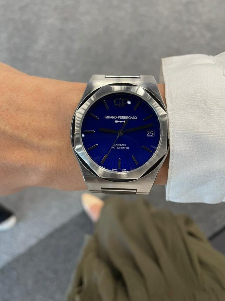 New Launch - Girard Perregaux Laureato 42 mm Eternity Edition in Blue & Green at Dubai Watch Week 2021