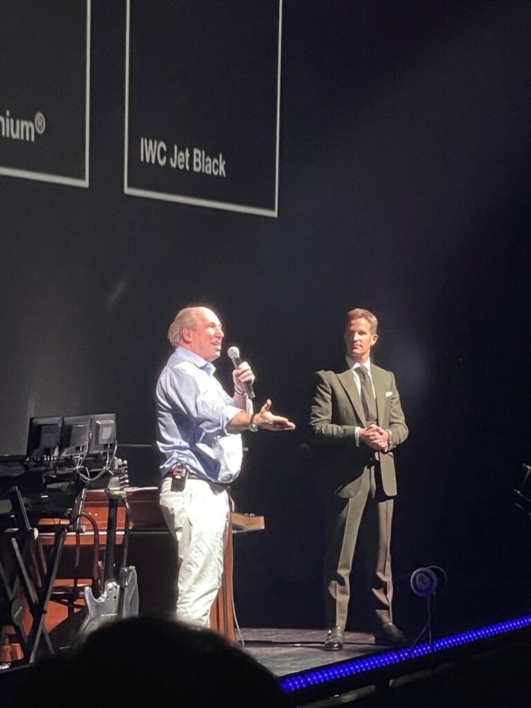 Hans Zimmer with IWC CEO, CHRISTOPH GRAINGER-HERR at The Sound Of Colour concert