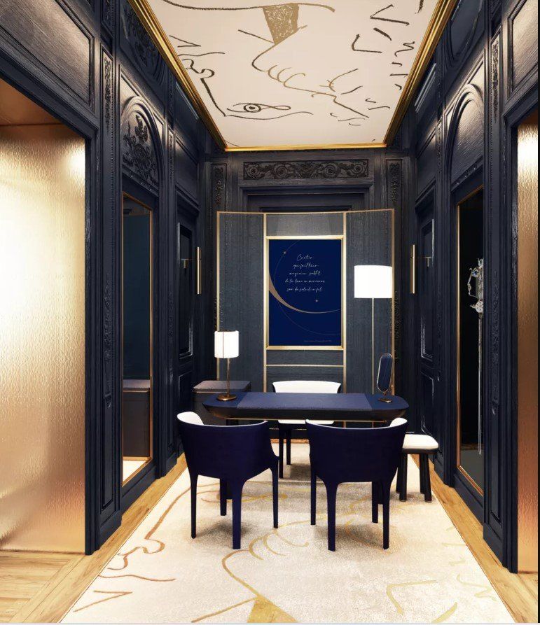 Cartier black marble interiors