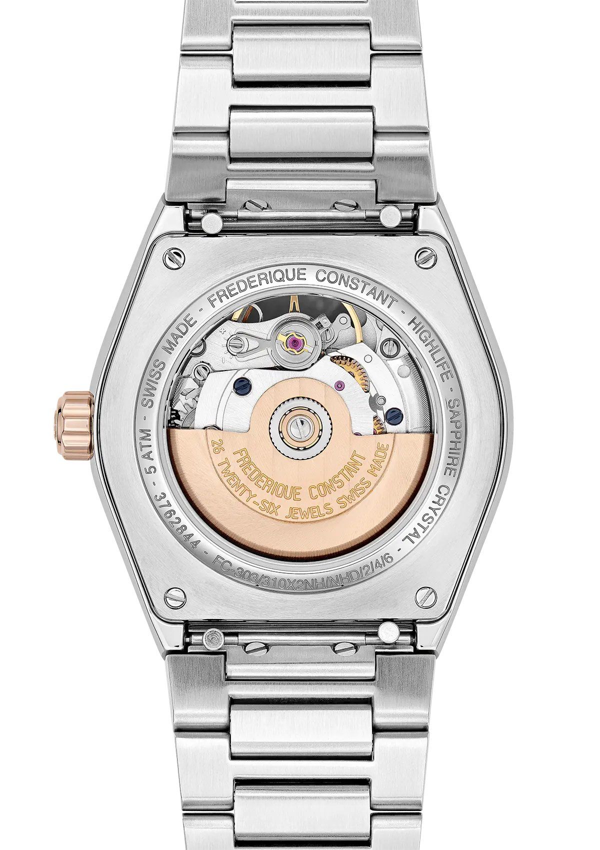 The automatic caliber powering the Highlife Ladies Automatic Heart Beat watch