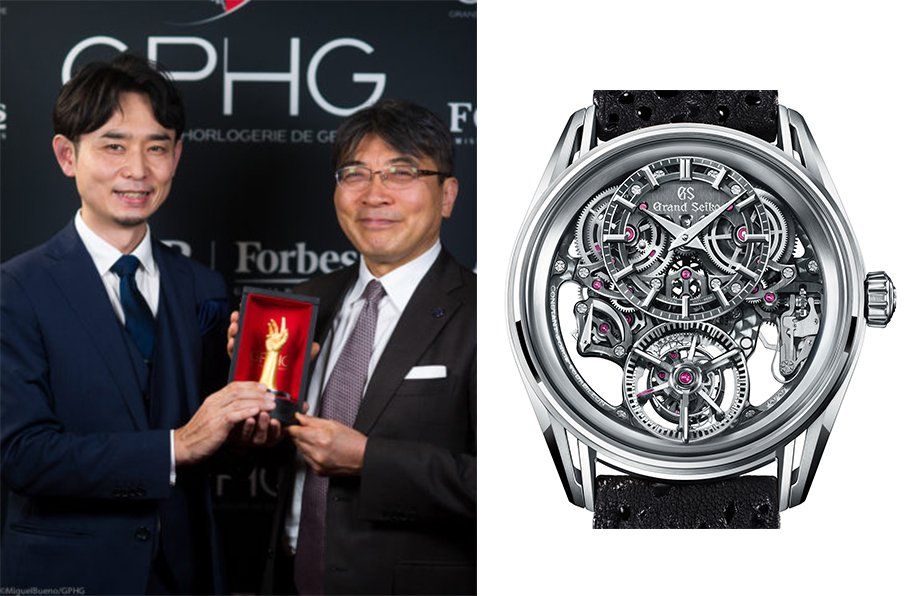 Akio Naito, President of Seiko Watch Corporation and Takuma Kawauchiya, Grand Seiko movement designer, winner of the Chronometry category 2022 for the Kodo Constant-force Tourbillon.