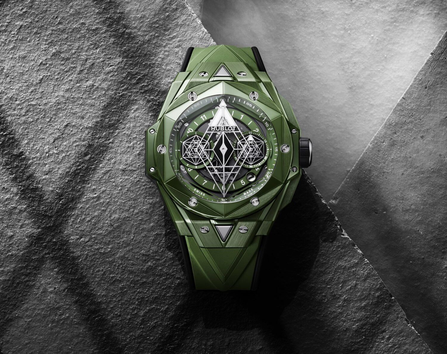 Hublot Big Bang Sang Bleu II Green Ceramic Watches 
