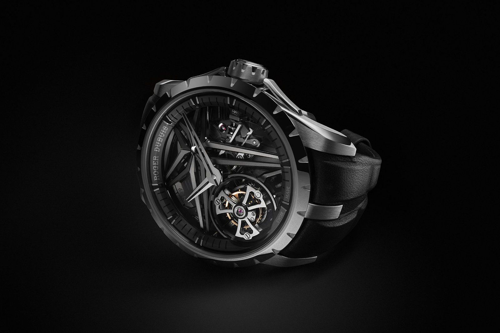 Roger Dubuis’s - Excalibur Single Flying Tourbillon black watch