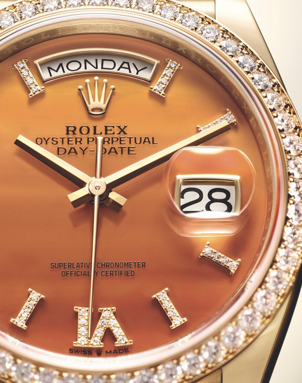 The latest Day-Date 36 models mark the return of the stone dials