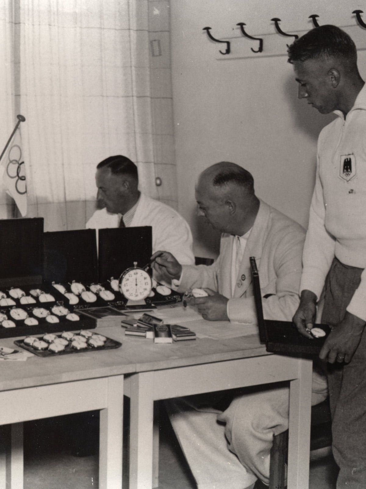 Manual timekeeping instruments from the Olympic Games 1936 in Berlin - source, Omega