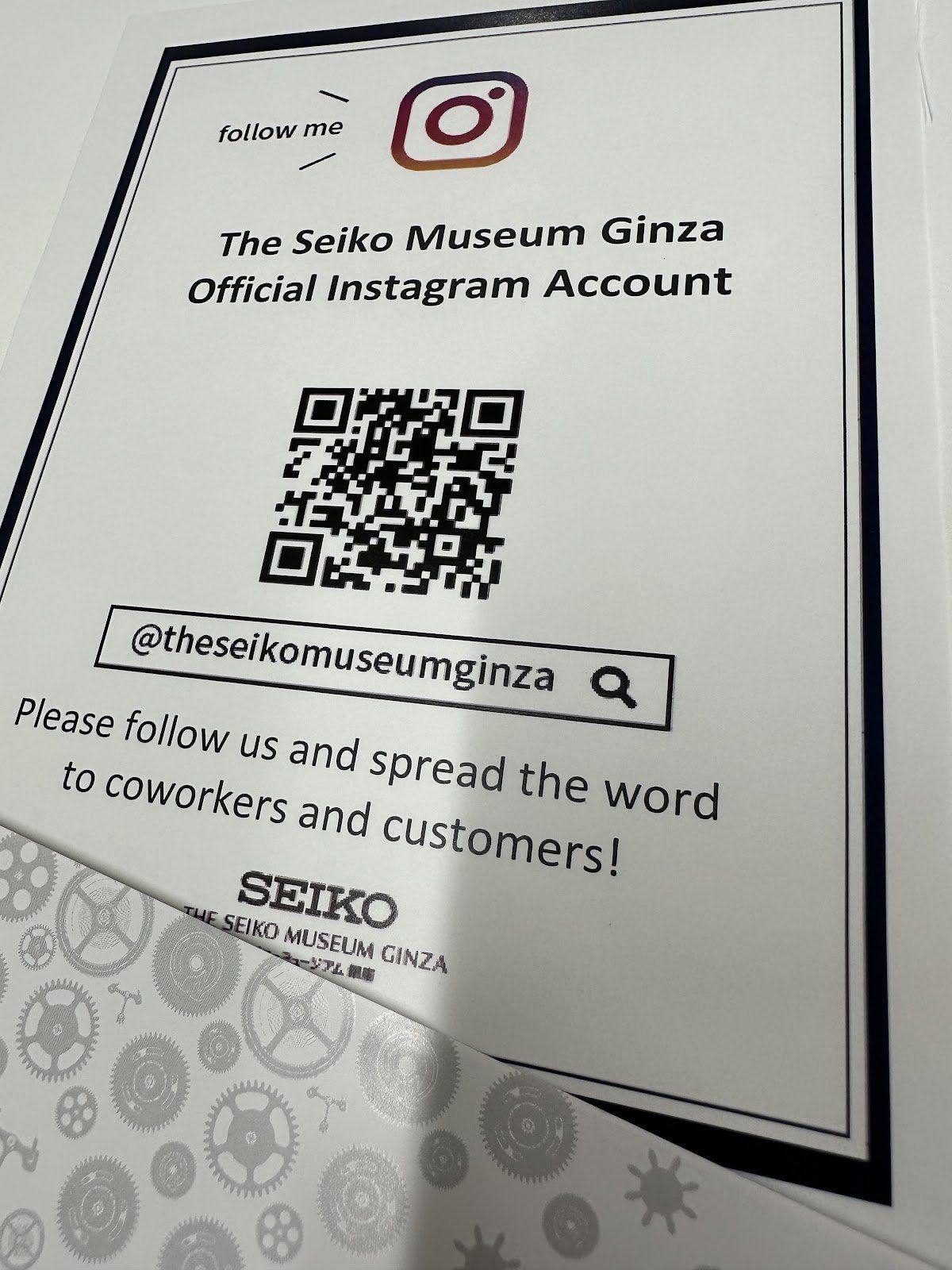 Grand Seiko Ginza Museum Instagram