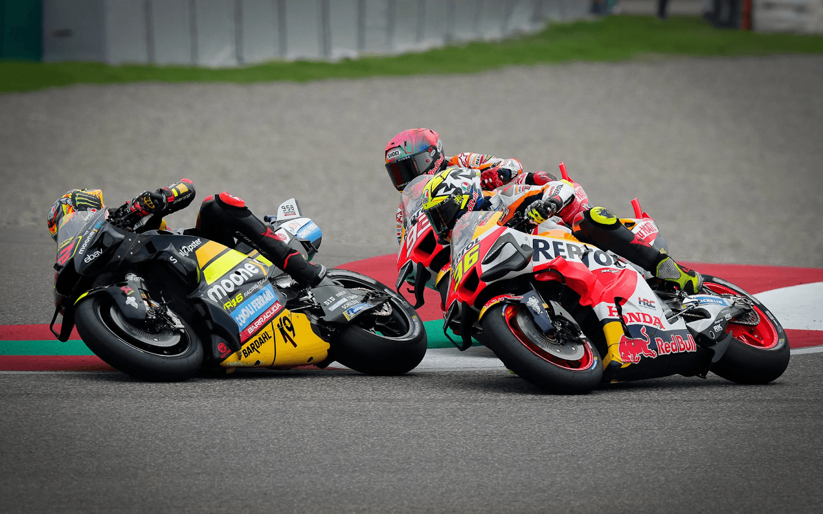 The bikers at MotoGP race: (Image credits: MotoGP)