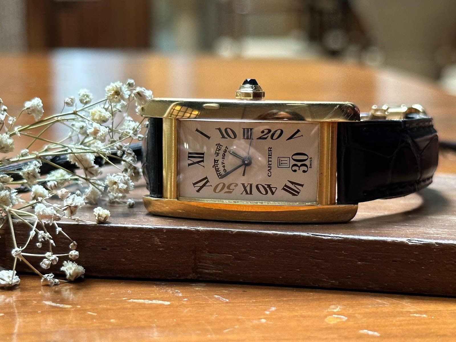 Cartier Tank Américaine 50th Anniversary of Indian Independence