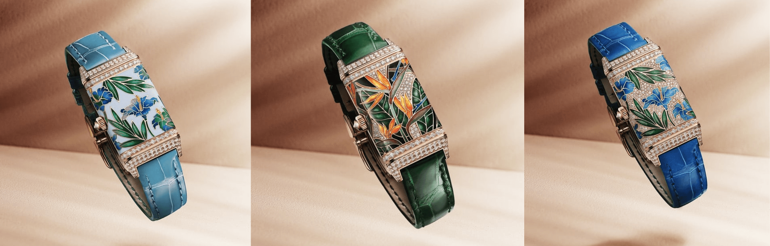 Tropical Blooms Take Centre Stage On The New Jaeger-LeCoultre Reverso One Precious Flowers Series