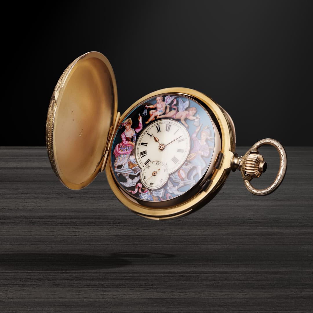 A vintage minute repeater  pocket watch