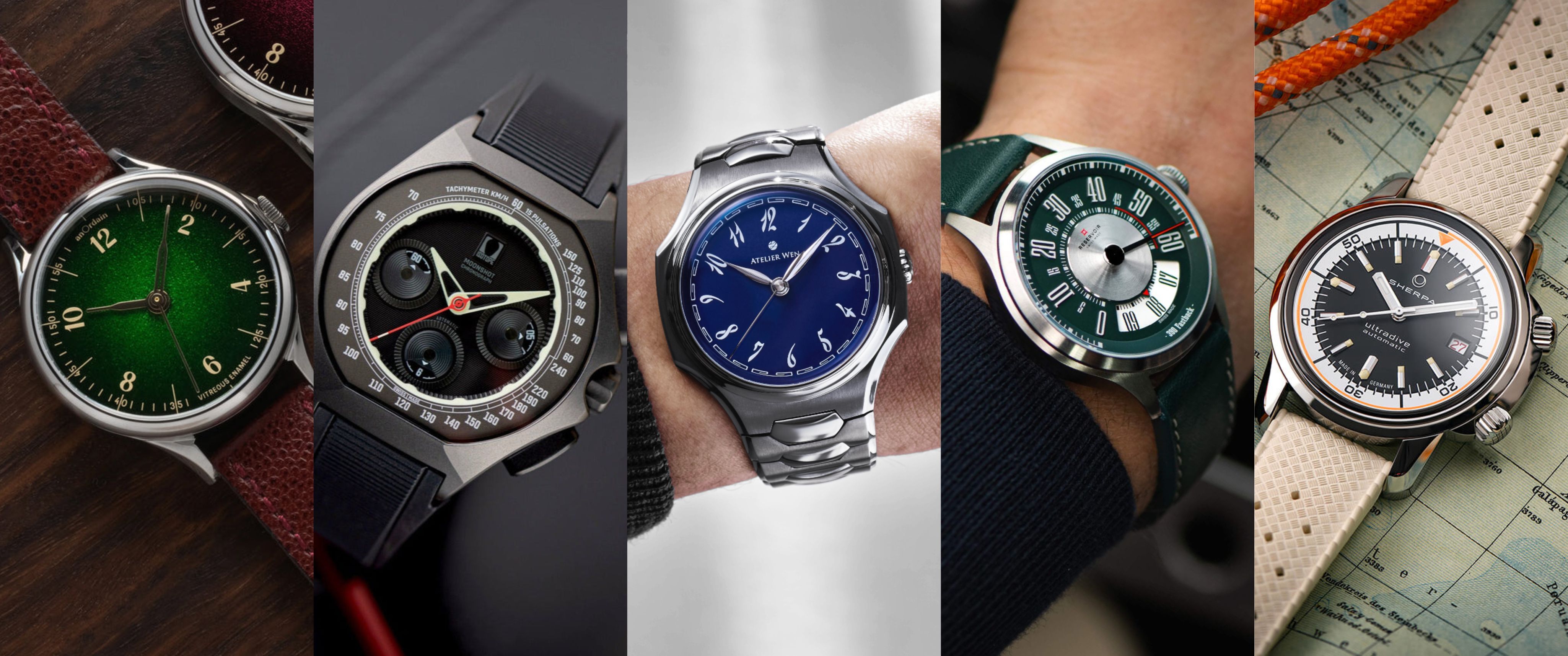 Top 5 watch microbrands to discover in June 2026 featuring anOrdain, Isotope, Atelier Wen, Reservoir and Sherpa Watches