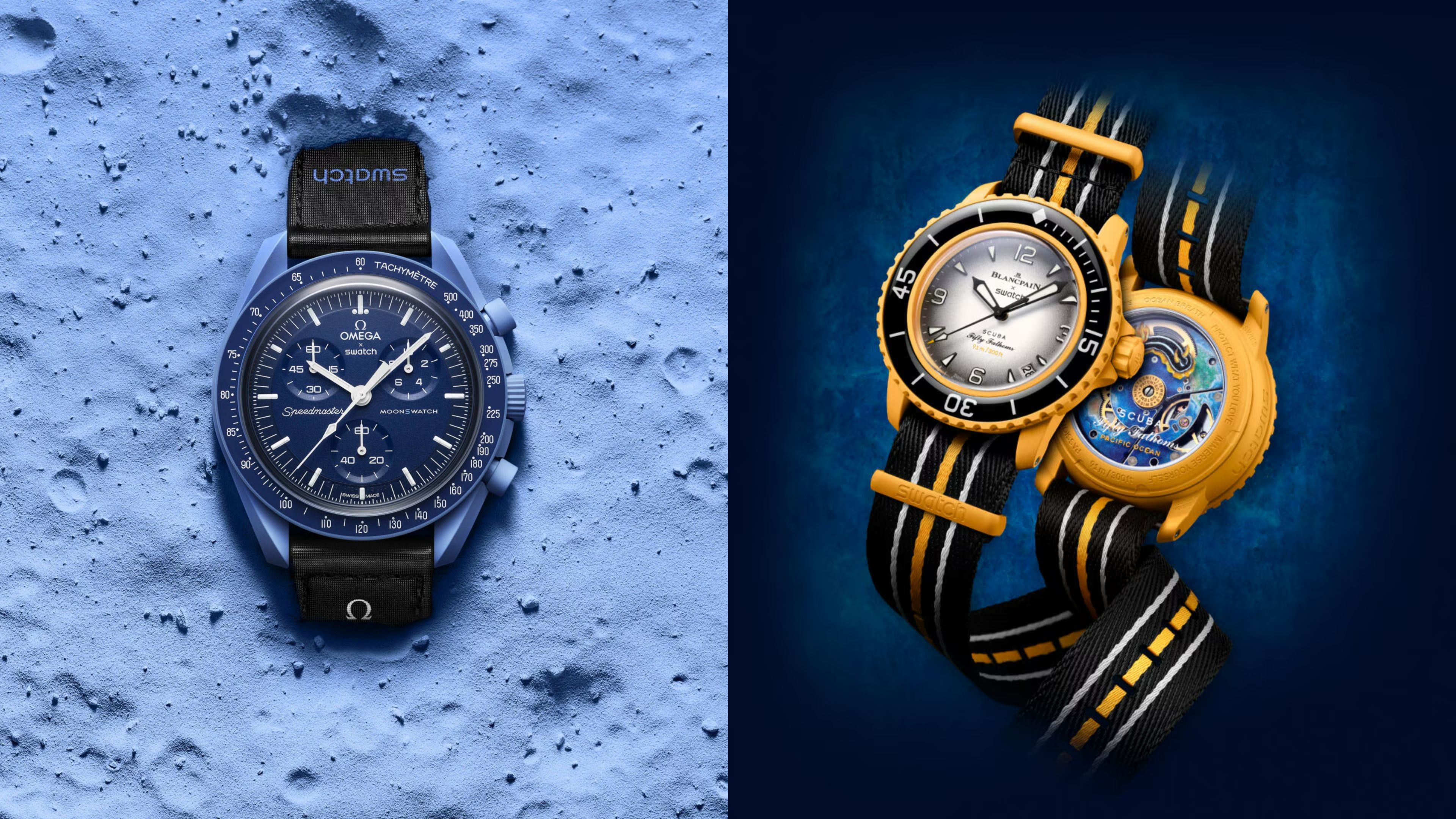 Swatch collaborations for Omega and Blancpain were a huge success, not only for their sales but an overall reinforcement of Omega’s and Blancpain’s product lines, source - Swatch.