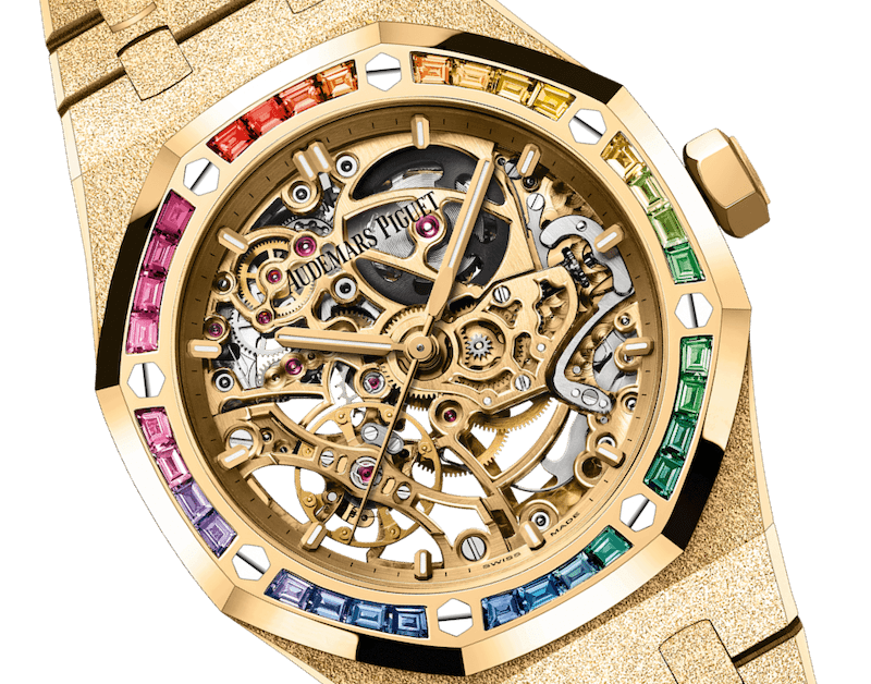 Royal Oak Frosted Gold Double Balance Wheel Openworked